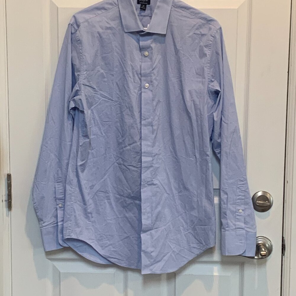 J Crew Men's Classic Blue Oxford Shirt Button Brown Collar Sz M- NWT #602 - Picture 6 of 7